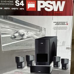 PSW S4 5.1 Home Theater Speakers System - Never Opened New Inbox