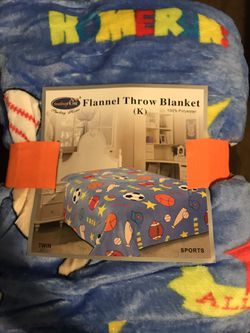Flannel throw blanket