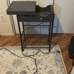 End Table And Two Lamps