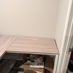 L-shaped Desk With Cord Holder