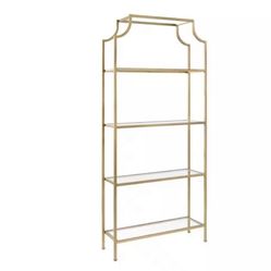Gold Glass Bookcase / Shelves