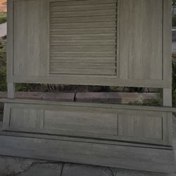 Queen Set Bed Frame Grey 