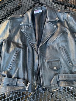 Vintage Hollywood Studio Prop Leather Jacket (Distressed / Stamped)⁠