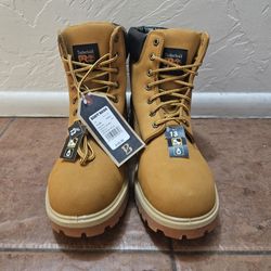 Timberland PRO 6" Direct Attach Men's Size 13 Wide Width Wheat Steel Toe Non-Slip Leather Boot