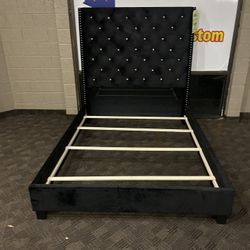 Black Tufted Queen Bed Frame (other Sizes Available) 