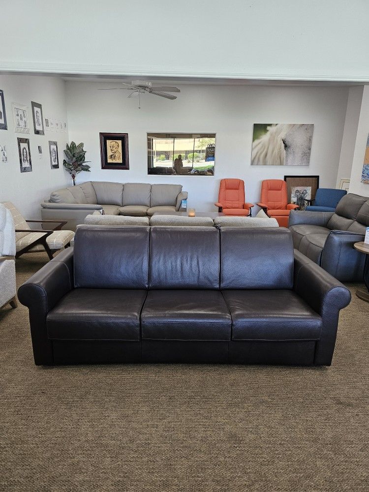 Italian Leather Sofa Sleeper