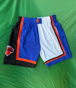 New York Knicks Basketball Shorts  Mitchell and ness rare retro half and half