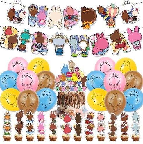 Labubu Birthday Decorations Set