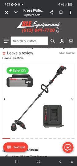 Kress 60 VOLT Brushless Motor Carbon Fiber Weed Wacker