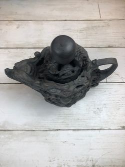 Nine Dragons Chinese Teapot – Carved Dragon Design – Used