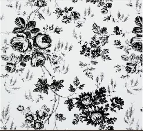 Beautiful Drawer Shelf Liner Self-Adhesive 18x54" White/Gray - Floral