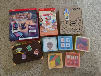 Osmo Learning Games: Math Wizard, Pizza Co, Coding, Costume Party, Squiggle, Numbers, Words, Tangram
