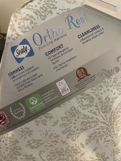 Sealy Baby 52 in Ortho Rest Crib and Toddler Mattress - White