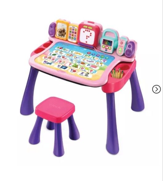 Toddler Explore and Write Desk, Pink and Purple