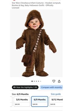 Baby Chewbacca costume