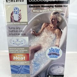 Homedics BMAT-2 Electric Bubble Bathtub Spa Deluxe Massaging Heat w/ Remote NEW