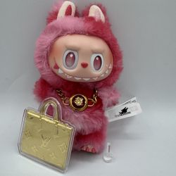 Authentic PopMart Labubu w/ Luxury Accessories + Hand-Gem Teeth
