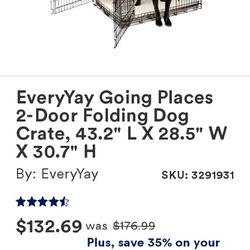 NEW 2door Dog Crate Folding