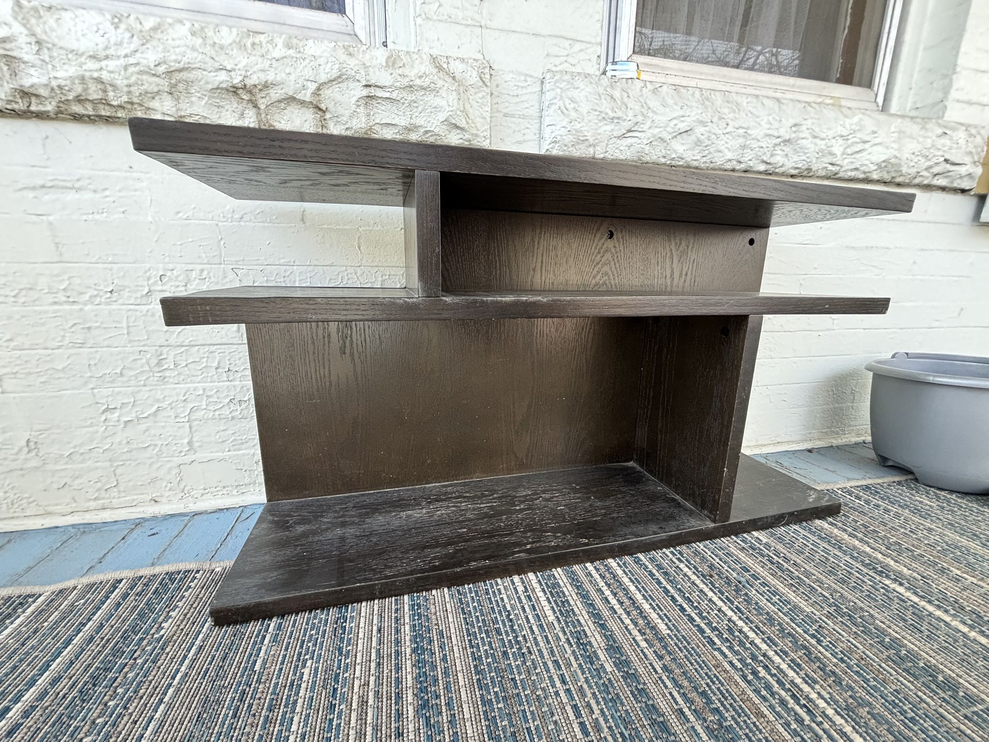 Dark Wood Bench/Shelf