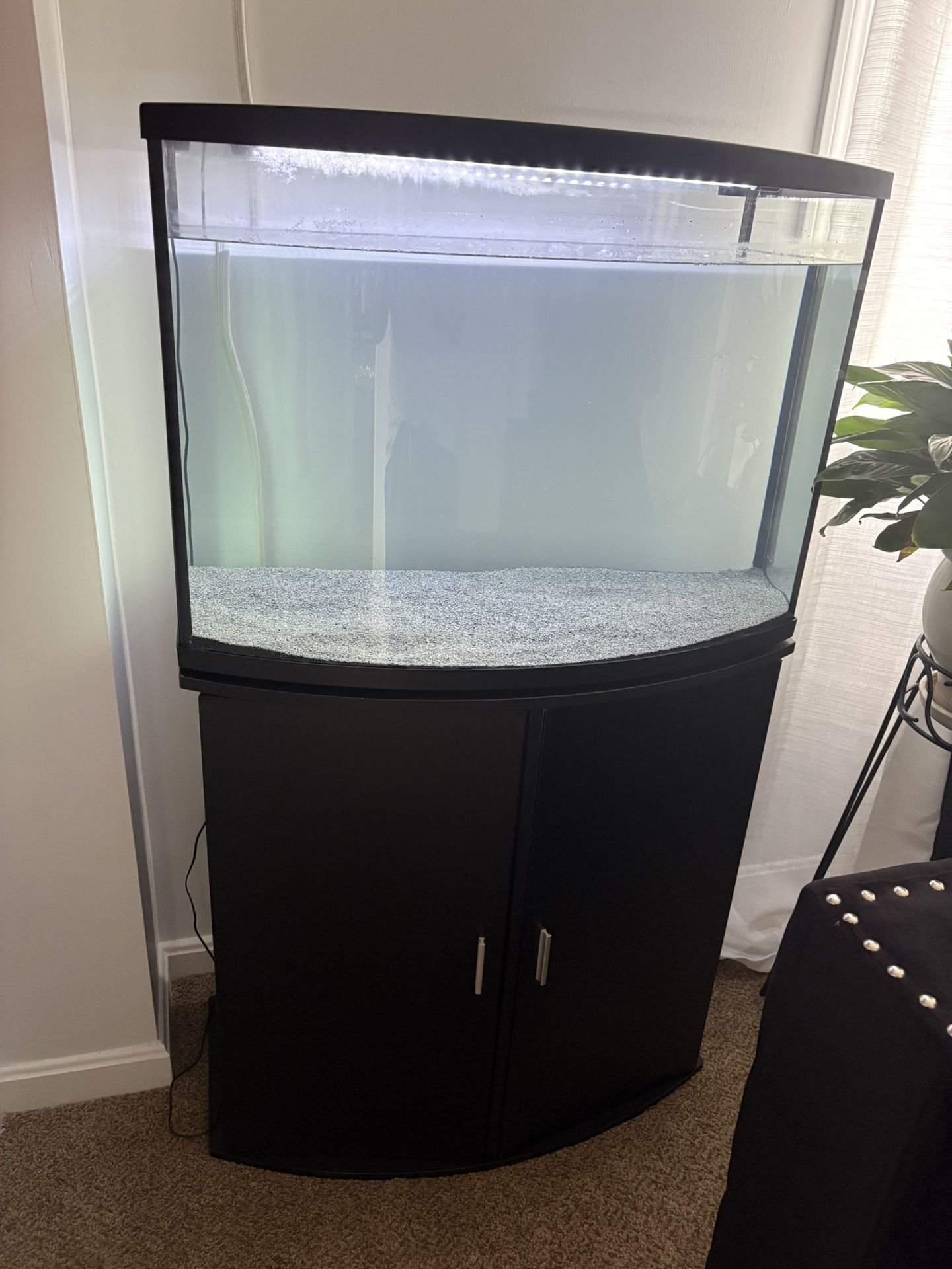 55 Gallons Acuario With Stand Color Black