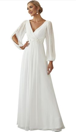 Evening Wear Formal Dress- Cream - Size 20