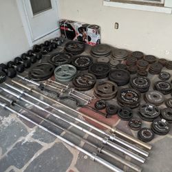 Gym Weight Plates, Dumbbells, Bars, etc