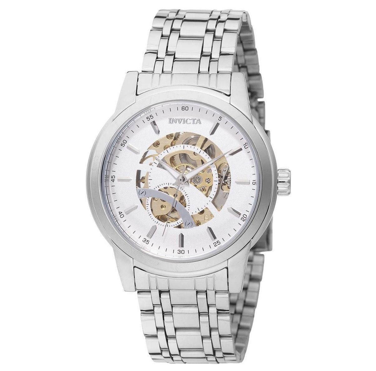 69122 - Invicta Objet D Art Automatic Men's Watch w/ Skeleton Dial - 42.5mm, Silver
