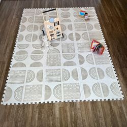 House of Noa Little Nomad Play Mat in Ada Pebble Color  6x8