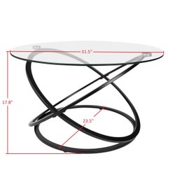 Tempered Glass Round Coffee Table