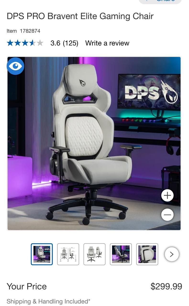 Costco DPS pro Elite Gaming Chair