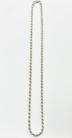 22 inch sterling silver rope necklace 