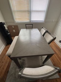 Table and bench  kitchen table