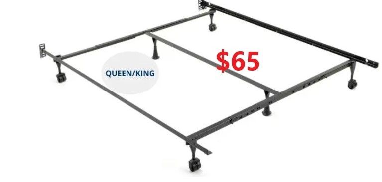 High quality king size metal frame with center support