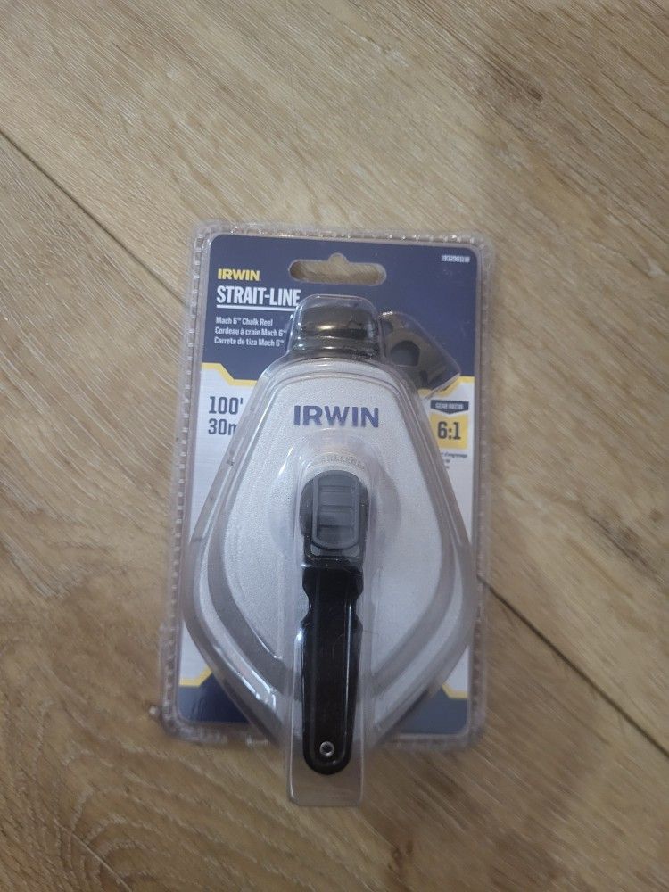 IRWIN Tools STRAIT-LINE Chalk Line, Mach6 Reel, 100-Inch