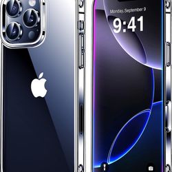 Mkeke for iPhone 16 Pro Case Clear [Not-Yellowing] [Military-Grade Drop Protection] Shockproof Protective Clear iPhone 16 Pro Case Phone Bumper for Ap