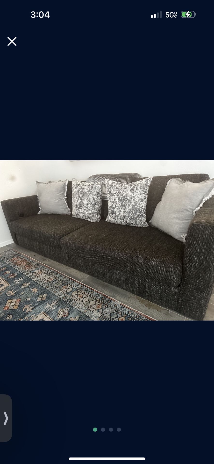 Dark Grey Couch Great Condition