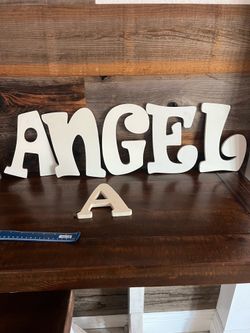 Wood Name decor Angel