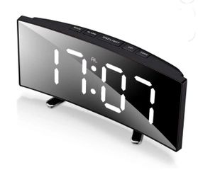 Digital Alarm Clock for Bedroom,LED Electronic Clocks,Adjustable Brightness, Snooze Model,Voice Control,12/24H Display,Alarm Clock for