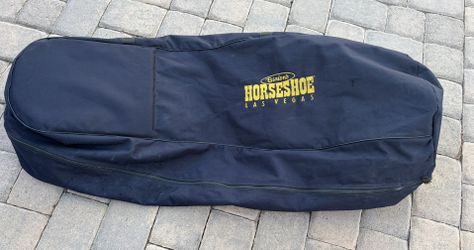 Dark Blue Binions Horseshoe Las Vegas Travel Golf Bag (Zip-89117)