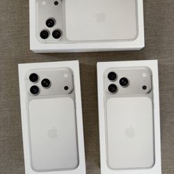 Apple iPhone 17 Pro Max Silver 1335 Or 17 Pro Silver 1225 Unlocked New 