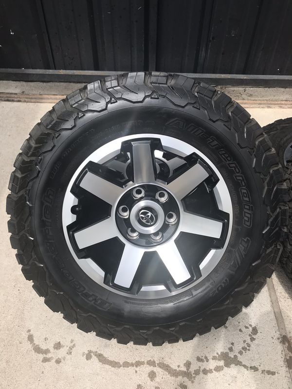 Brand new Toyota Tacoma 4runner 17 Inch TRD wheels And new Bf Goodrich TKO2 all terrain tires 