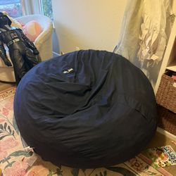 Big Joe XL Foam Bean Bag Chair – Navy Blue 