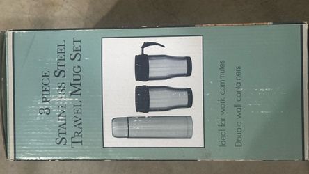 3 piece Stainless Steel Travel Mug Set