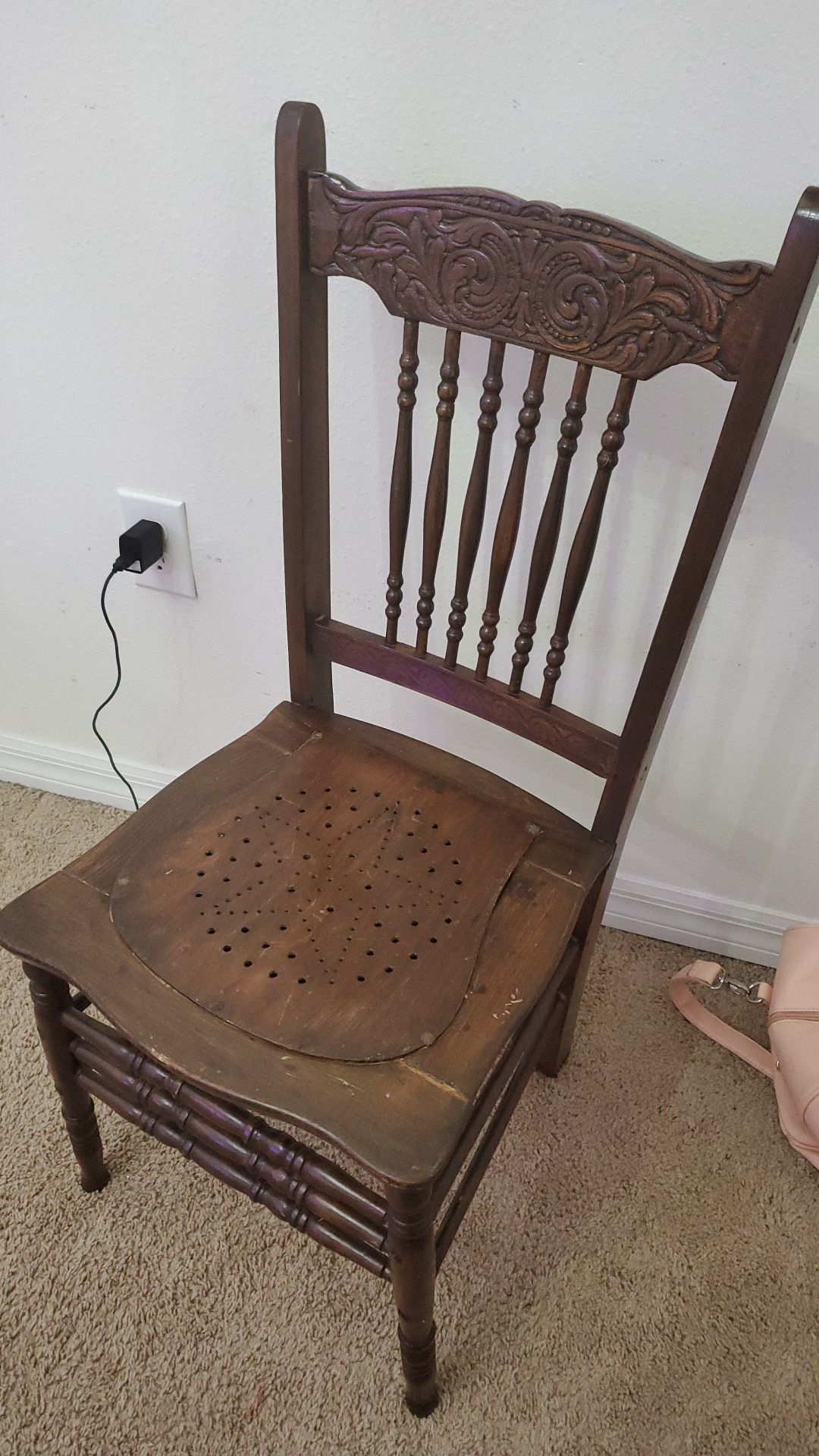 GORGEOUS antique brown chair