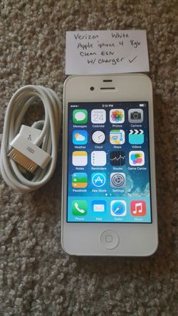 Verizon Apple iPhone 4 8gb White Works Great!