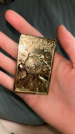 24 karat gold plated Pokémon 1999 poliwhirl