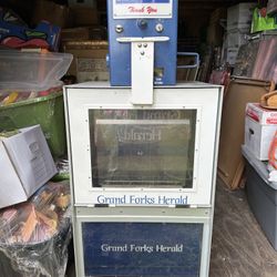 VINTAGE Coin Operated Newspaper Vending Machine w/ Keys