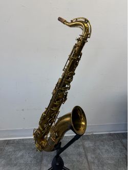 King by White Tenor Saxophone