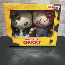 Hello Kitty Chucky & Tiffany 9" Plushes With Box Limited universal studios Japan
