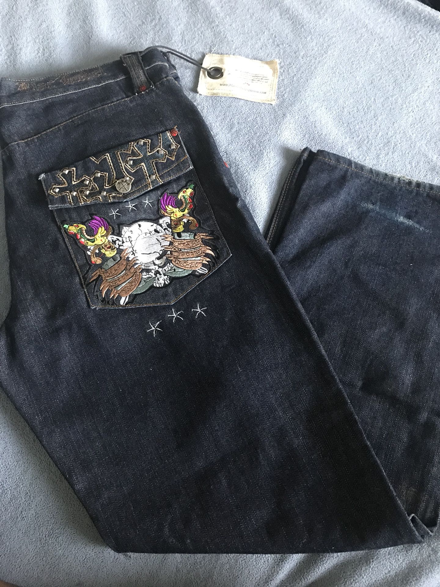 Men’s Black Label Blue Jeans. W40 L34.